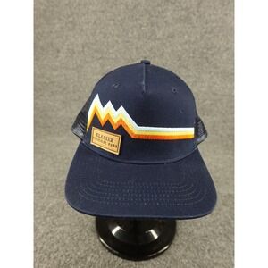 Locale Trucker Hat Unisex OSFM Navy Glacier National Park Retro Mountain Patch